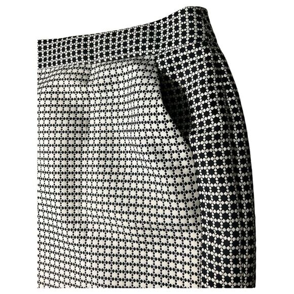 Banana Republic Lined Black White Houndstooth Pencil Straight Mini Skirt Size 4 - Picture 3 of 8